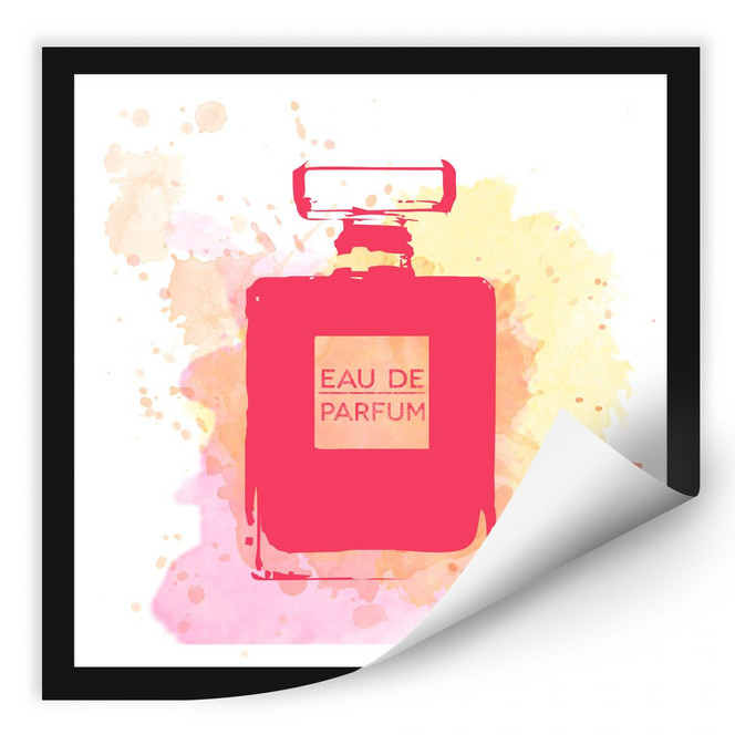 Wallprint Eau de Parfum Aquarell - Pink