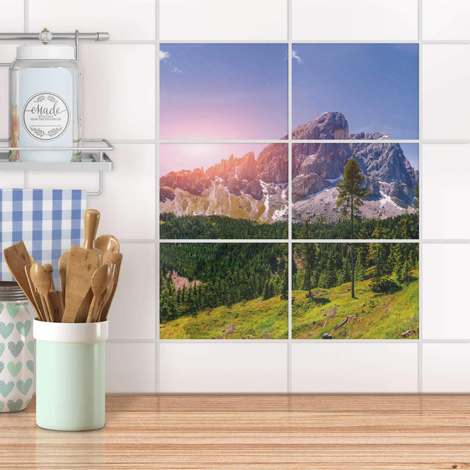 Fliesenfolie quer - Alpenblick