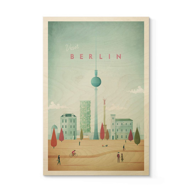 Holzposter Rivers - Berlin