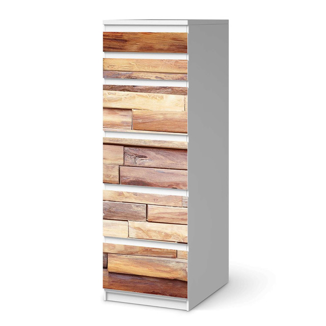 Klebefolie IKEA Malm Kommode 6 Schubladen (schmal) - Artwood- Bild 1