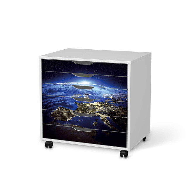 Möbelfolie IKEA Alex Rollcontainer 6 Schubladen - Earth View- Bild 1