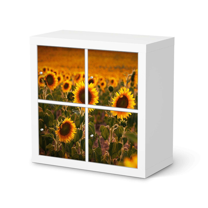 Möbelfolie IKEA Expedit Regal 4 Türen - Sunflowers- Bild 1