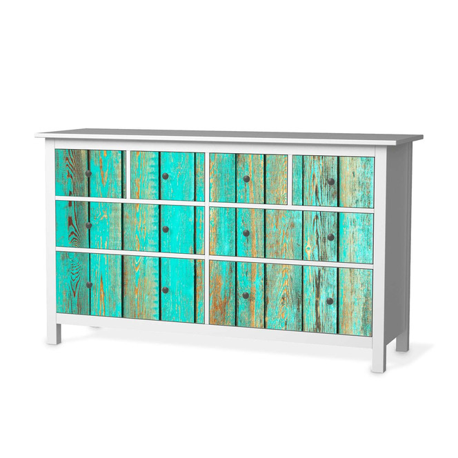 Möbelfolie IKEA Hemnes Kommode 8 Schubladen - Wooden Aqua- Bild 1