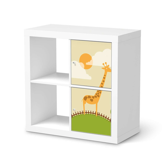 Möbelfolie IKEA Kallax Regal 2 Türen (hoch) - Mountain Giraffe- Bild 1