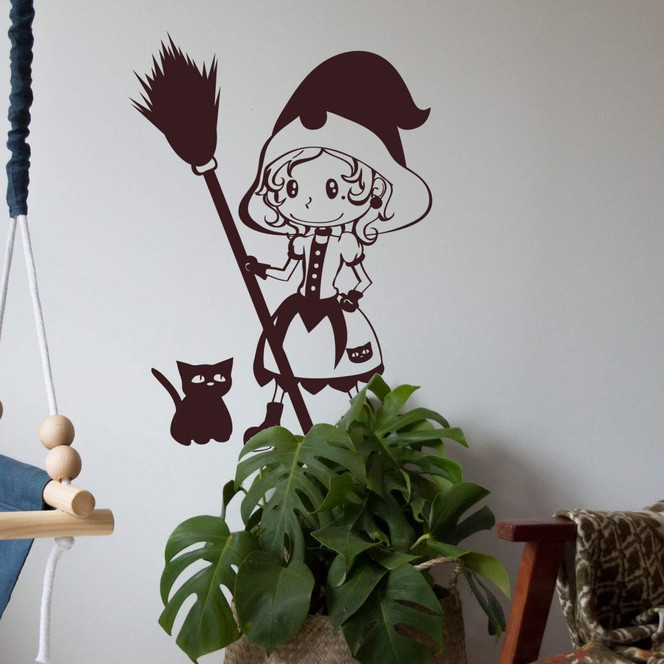 Wandtattoo Die kleine Hexe
