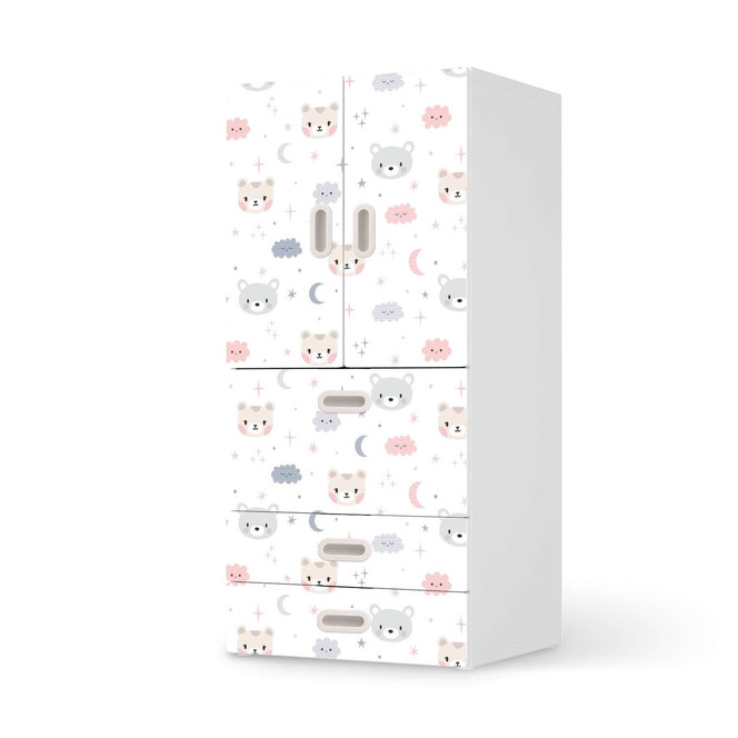 Möbelfolie IKEA Stuva / Fritids - 3 Schubladen und 2 kleinen Türen - Sweet Dreams- Bild 1