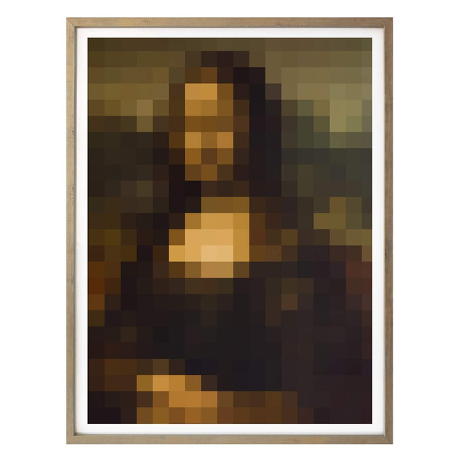 Poster Pixelart - da Vinci - Mona Lisa
