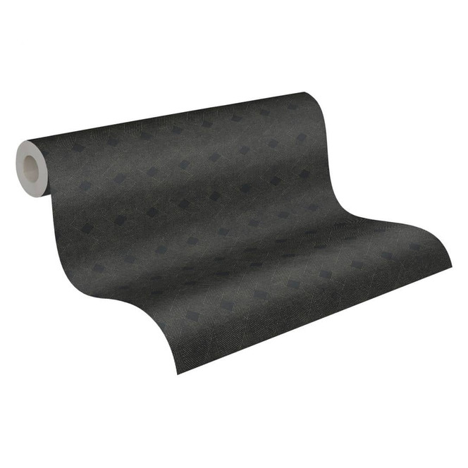 A.S. Création Vliestapete Cuba Mustertapete metallic, schwarz