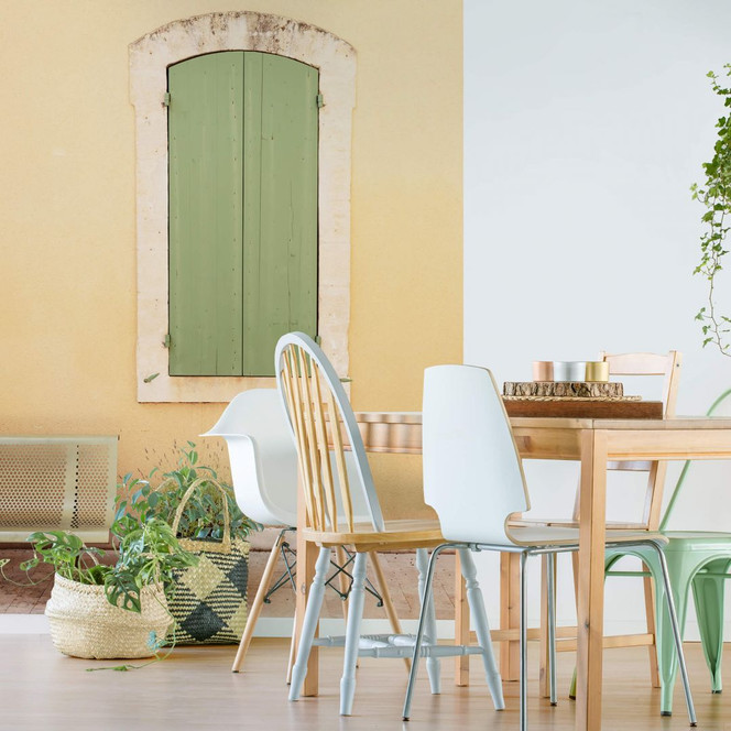 Fototapete Hugonnard - Grünes Holzfenster