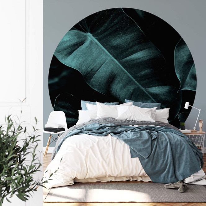 Fototapete Kubistika - Jungle - Rund - Selbstklebend/Vlies