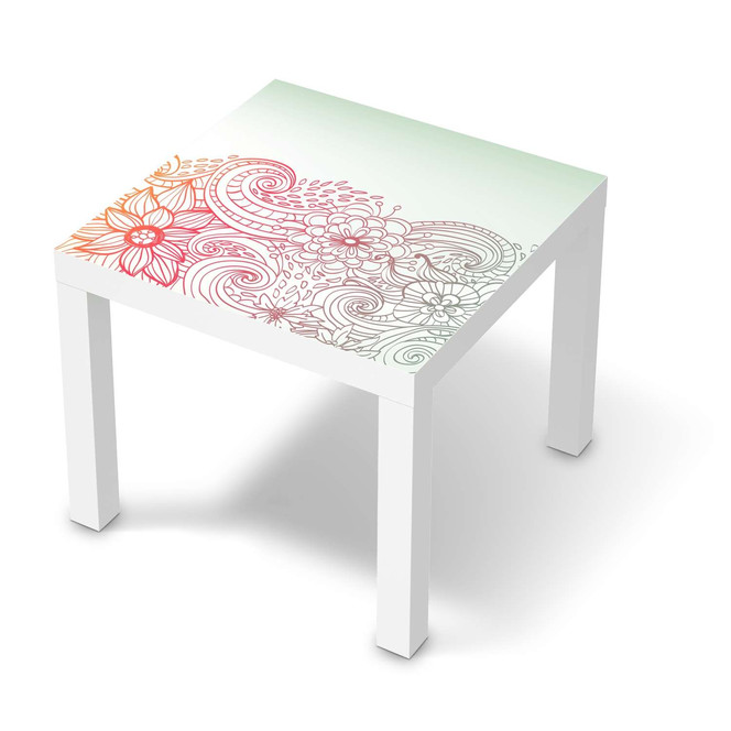 Möbelfolie IKEA Lack Tisch 55x55cm - Floral Doodle- Bild 1