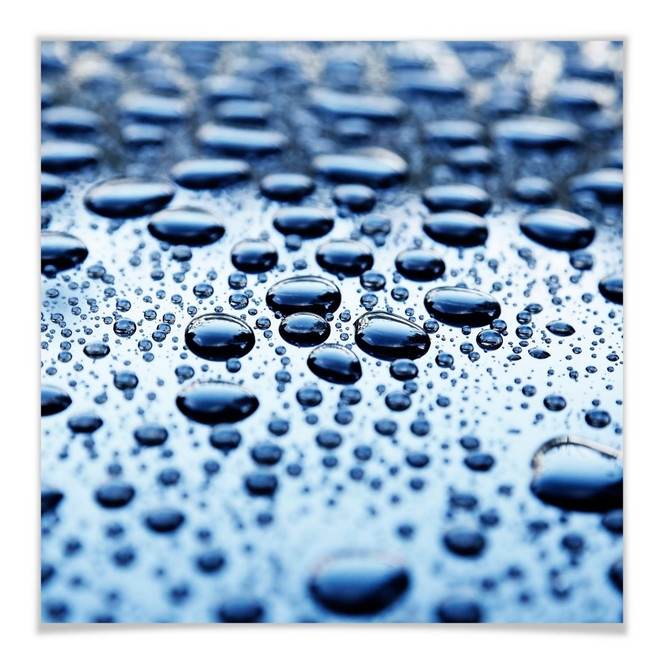 Poster Waterdrops - quadratisch