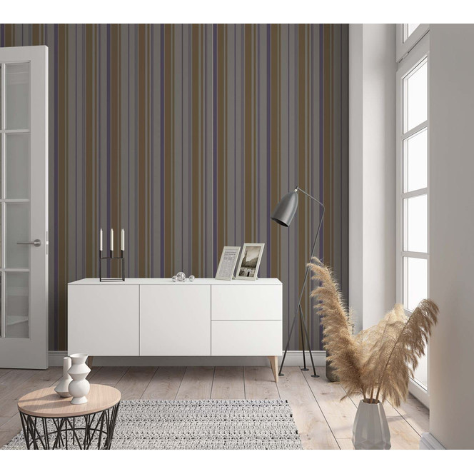 Vliestapete Streifen Modern, Klassisch, Shabby Chic in Braun