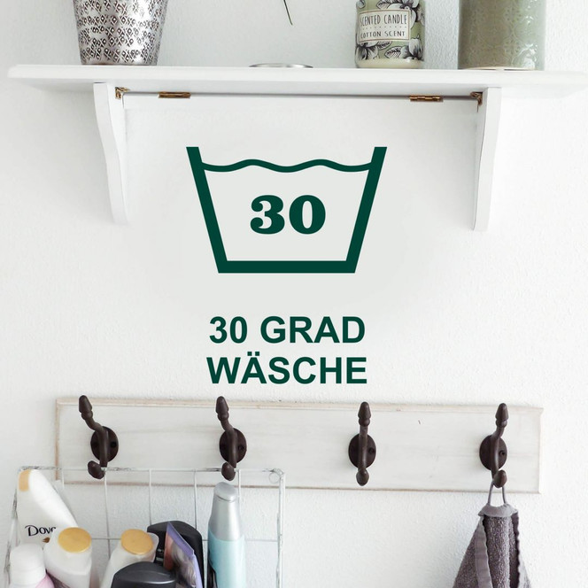 Wandtattoo Wäschezeichen 30 Grad