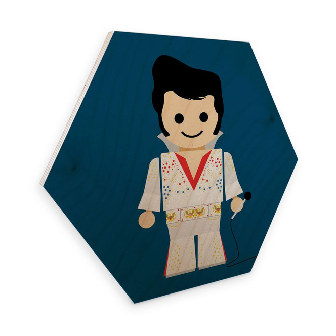 Hexagon - Holz Birke-Furnier Gomes - Elvis Spielzeug