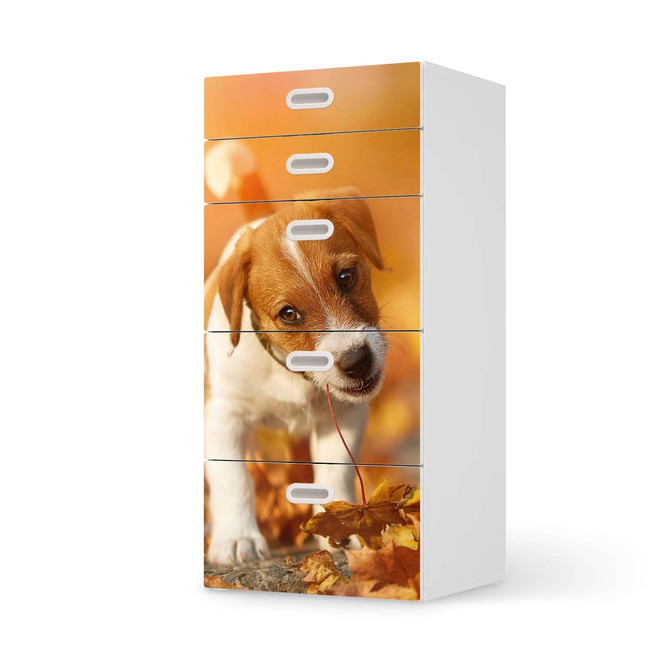 Möbel Klebefolie IKEA Stuva / Fritids Kommode - 5 Schubladen - Jack the Puppy- Bild 1
