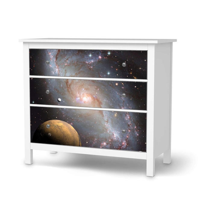 Möbelfolie IKEA Hemnes Kommode 3 Schubladen - Milky Way- Bild 1