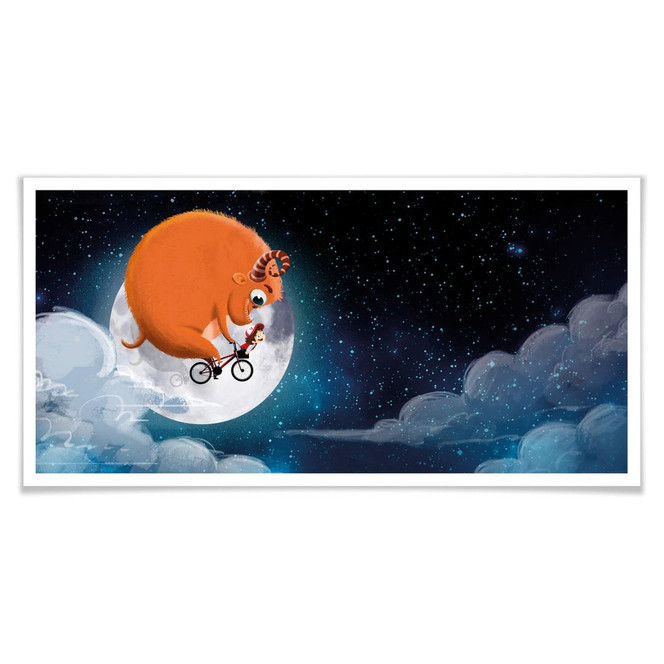 Poster Eine Fahrradtour bei Nacht