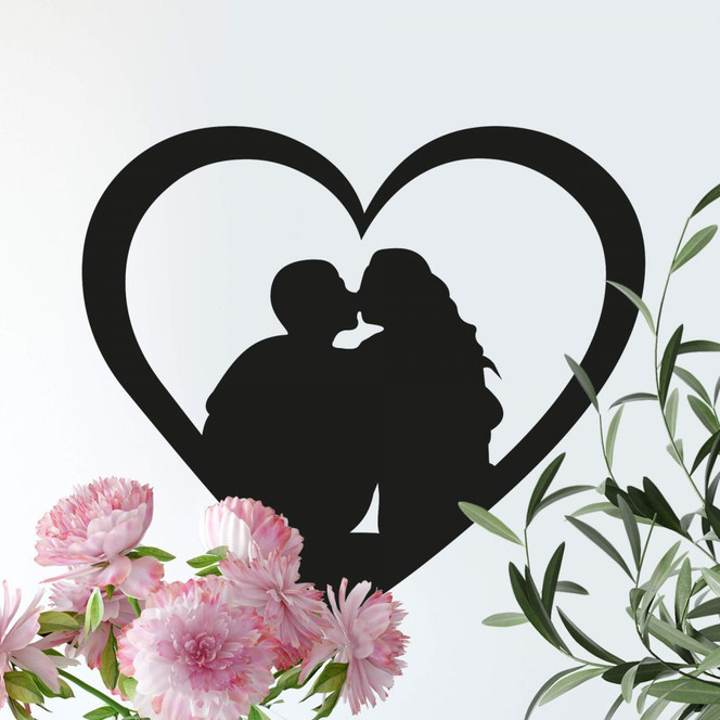 Wandtattoo Kissing Herz