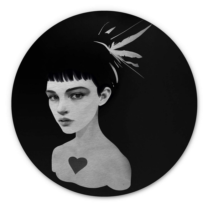 Alu-Dibond Bild mit Silbereffekt Ireland - Maybe there's enough to you - Rund 