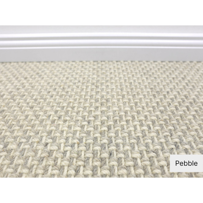 Elba Schlingen-Teppichboden Meterware in Pebble