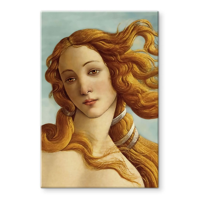 Glasbild Portrait der Venus - Inspiriert von Botticelli