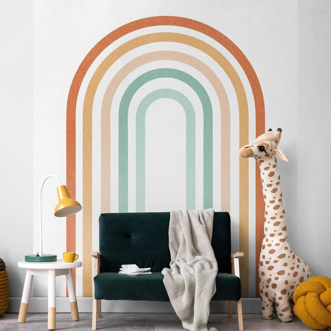 Kinderzimmer Fototapete - Regenbogen Boho