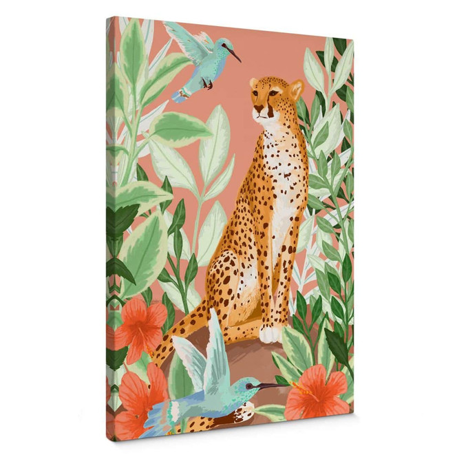 Leinwandbild Goed Blauw - Tropisch Pink