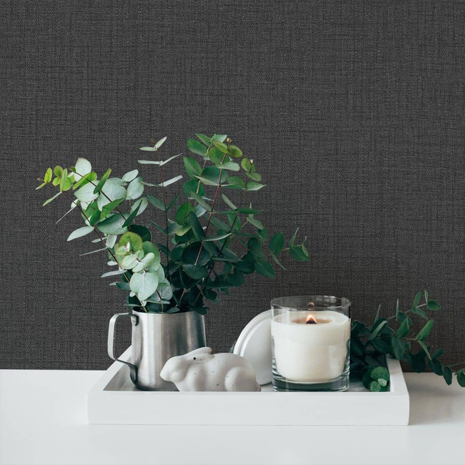 Livingwalls Unitapete Desert Lodge Vliestapete einfarbig schwarz