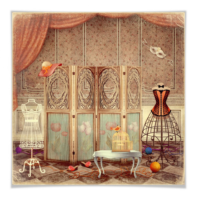 Poster Ankleidezimmer einer Prinzessin