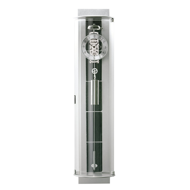 Regulator Feinstlackiertes Holzgehäuse mit Aluminium-Oberfläche, Naturschiefer-Elemente