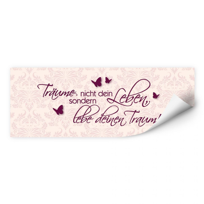 Wallprint Träume nicht dein Leben... Beere - Panorama