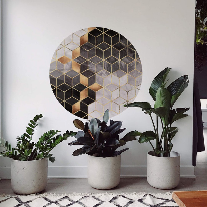 Wandtattoo Fredriksson - Smoky Cubes - Rund