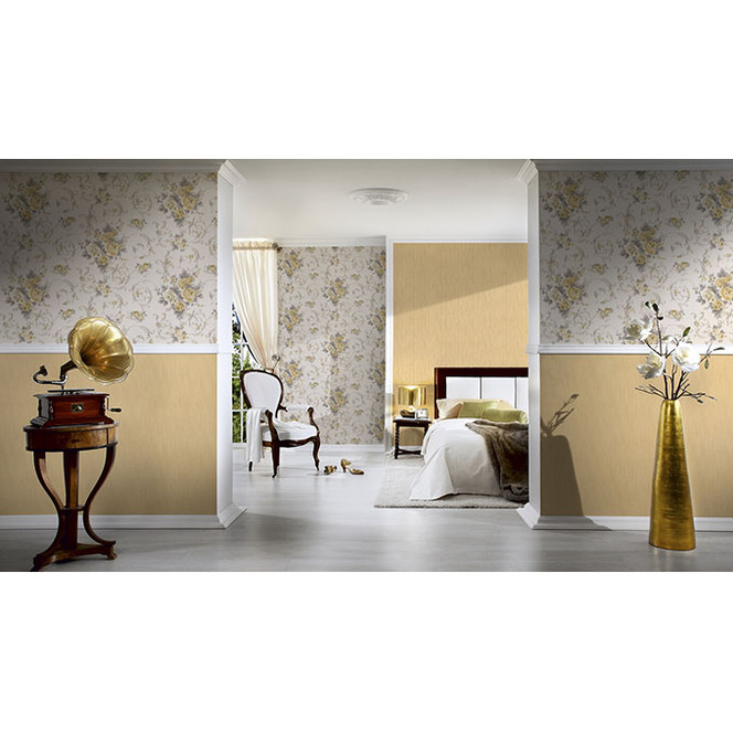 A.S. Création Tapete Romantica 3 grau, metallic, weiss