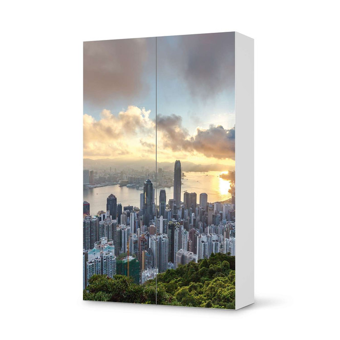 Klebefolie IKEA Besta Schrank 2 Türen (hoch) - Hong Kong- Bild 1