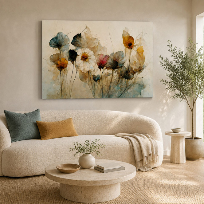 Leinwandbild Bouquet aus Trockenblumen - Treechild
