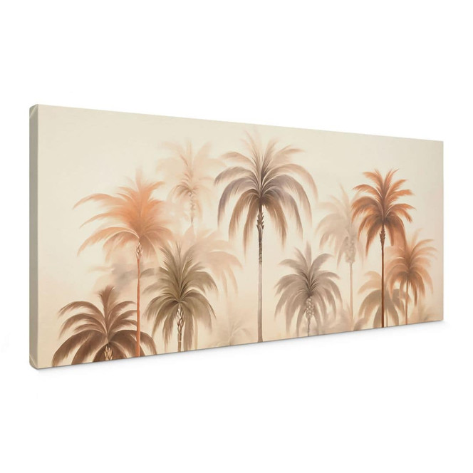 Leinwandbild Tropische Landschaft mit Palmen - Haase - Panorama