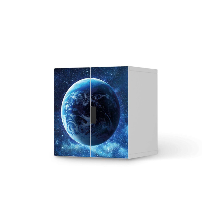 Möbelfolie IKEA Stuva / Malad Schrank - 2 kleine Türen - Planet Blue- Bild 1