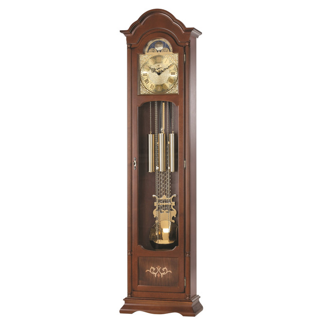 Standuhr Massivholzgehäuse Nussbaum