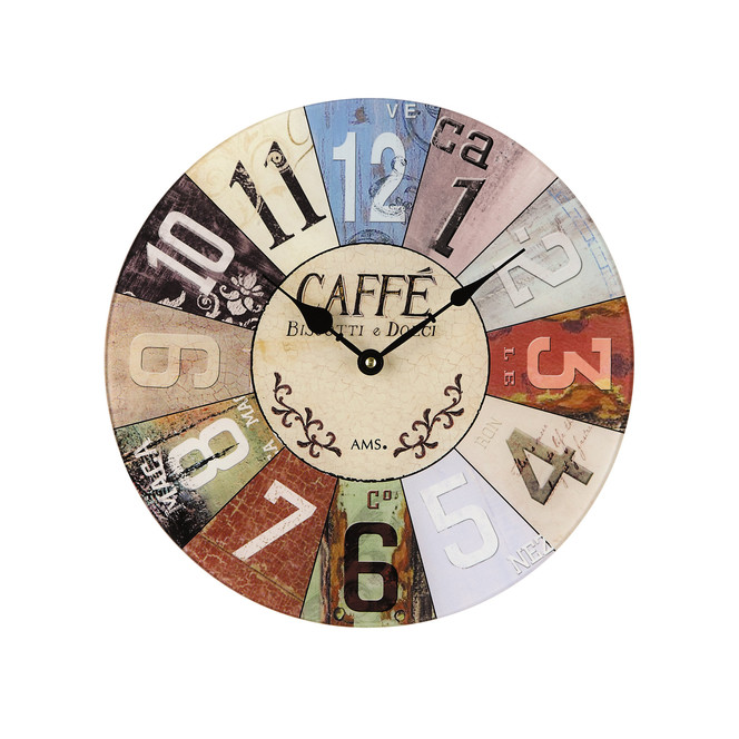 Wanduhr Bedrucktes Mineralglas
