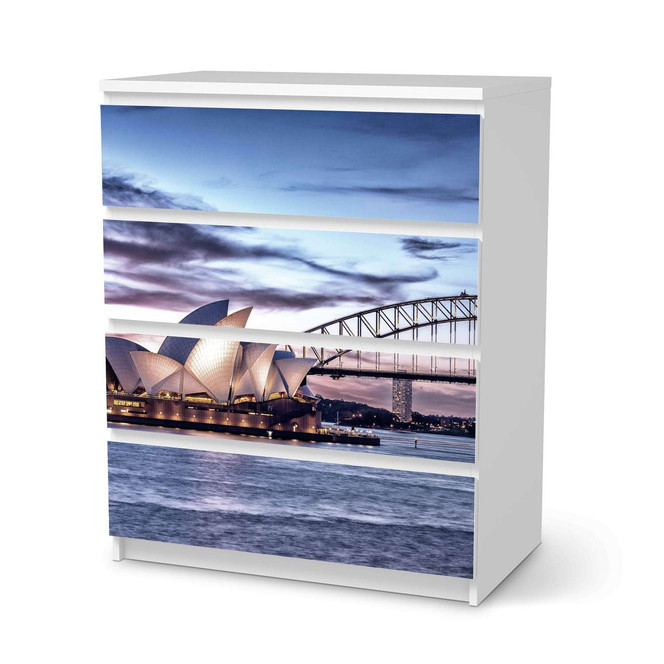 Folie IKEA Malm Kommode 4 Schubladen - Sydney- Bild 1