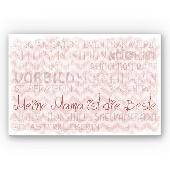 Hartschaumbild Meine Mama ist die Beste