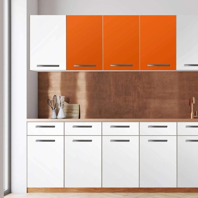 Klebefolie - Wandschrank 120cm Breite - Orange Dark