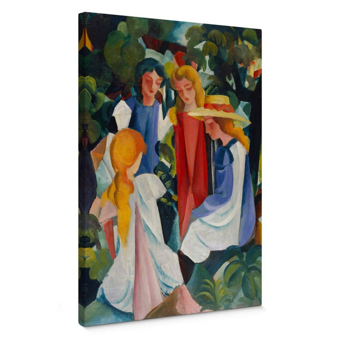Leinwandbild Macke - Vier Mädchen