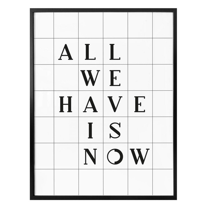 Poster mit Raster - All we have is now