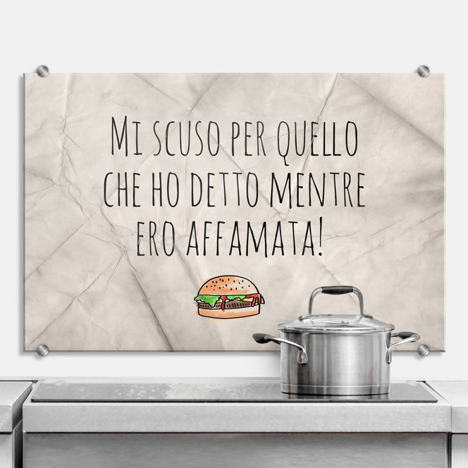 Spritzschutz - Mi scuso per quello che ho detto mentre ero affamata