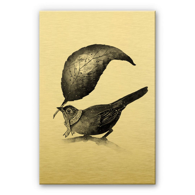 Alu-Dibond mit Goldeffekt Nicebleed - The Messenger