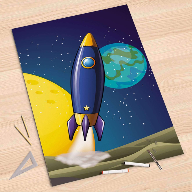 Folienbogen (80x120cm) - Space Rocket- Bild 1