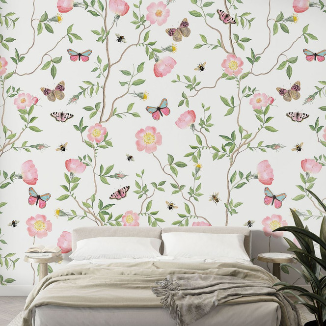 Fototapete Rosa Christrosen im Frühling - Blumentapete - UN Designs
