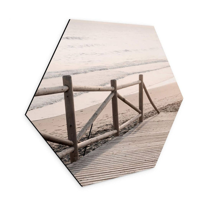 Hexagon - Alu-Dibond 1X Studio - Weg zum Strand